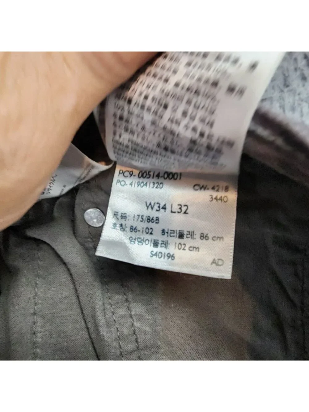 Levis Jeans Mens 34x32 Gray 514 Cotton Denim Regular Fit Straight Leg *Read*